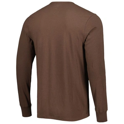 Shop 47 ' Brown Cleveland Browns Brand Wide Out Franklin Long Sleeve T-shirt