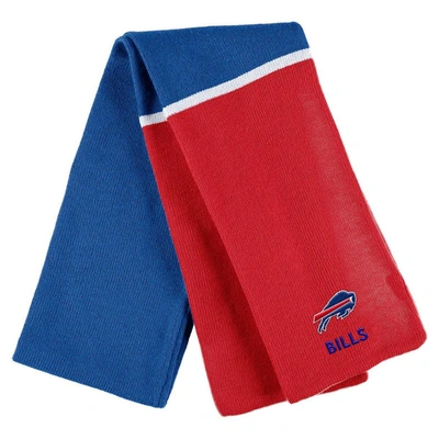 Shop Wear By Erin Andrews Royal Buffalo Bills Colorblock Cuffed Knit Hat With Pom And Scarf Set