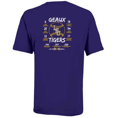 Shop Champion Youth   Purple Lsu Tigers Baseball Accomplishments T-shirt