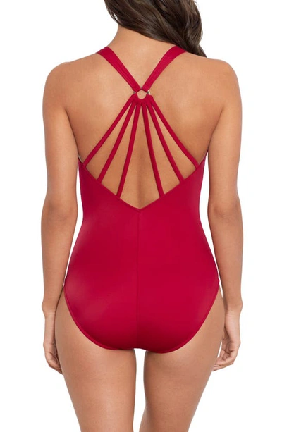 Shop Magicsuit Drew One-piece Swimsuit In Vamp Red