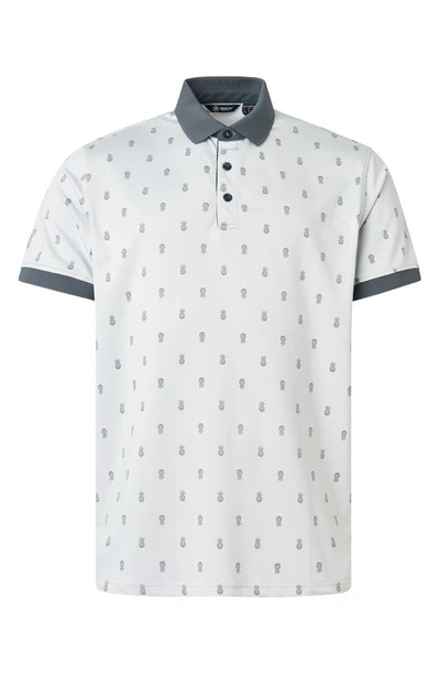 Shop Abacus Dower Pineapple Golf Polo In Fog
