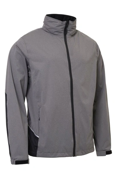 Shop Abacus Swinley Waterproof Golf Rain Jacket In Light Grey Melange