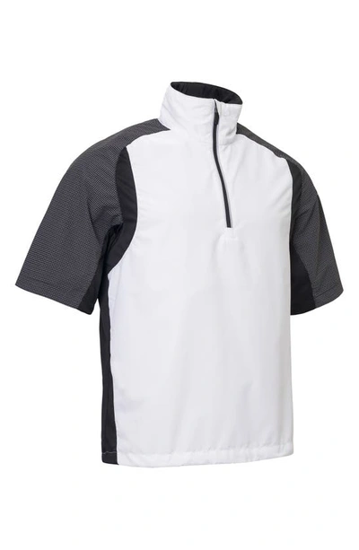 Shop Abacus Formby Water Resistant Windproof Golf Polo In White Black