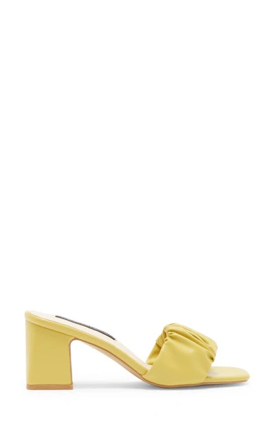 Shop French Connection Challenge Block Heel Slide Sandal In Yellow