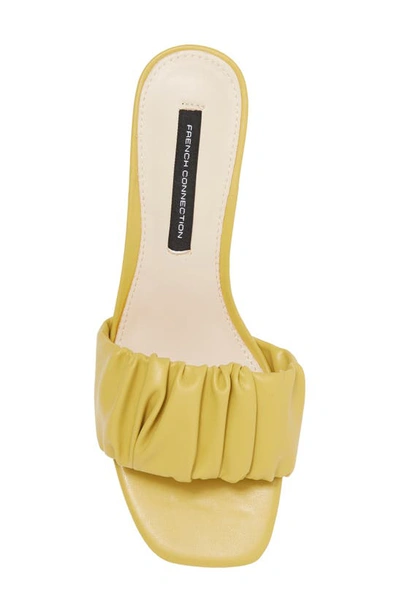 Shop French Connection Challenge Block Heel Slide Sandal In Yellow