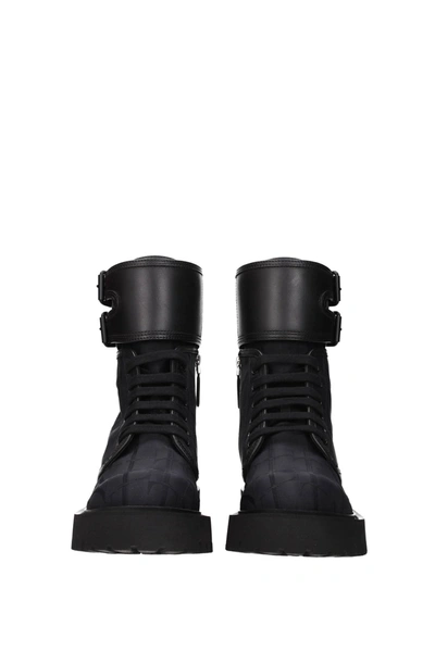 Shop Valentino Ankle Boot Fabric In Black