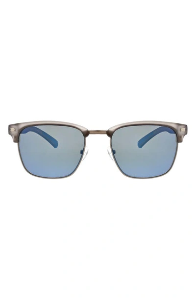 Hurley Halfway 56mm Polarized Browline Sunglasses In Grey Demi