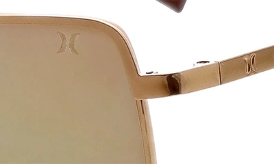Shop Hurley Explorer 58mm Polarized Navigator Sunglasses In Almond Brown