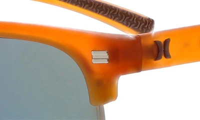 Hurley Halfway 56mm Polarized Browline Sunglasses In Ginger