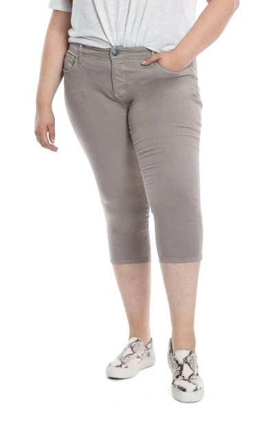 Shop Slink Jeans High Waist Capri Jeans In Ultimate Grey