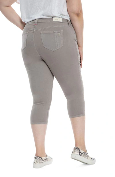 Shop Slink Jeans High Waist Capri Jeans In Ultimate Grey