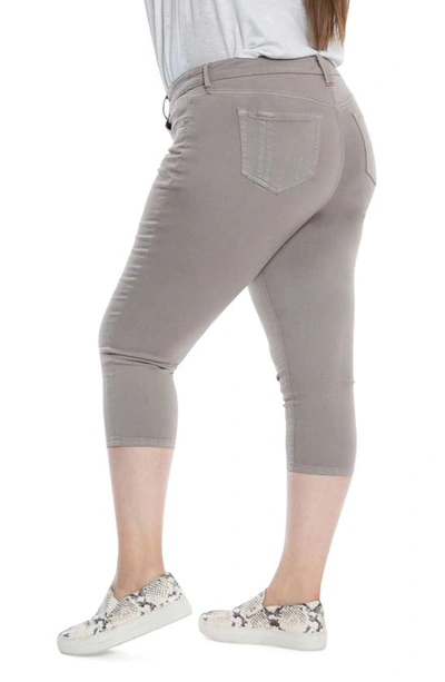 Shop Slink Jeans High Waist Capri Jeans In Ultimate Grey