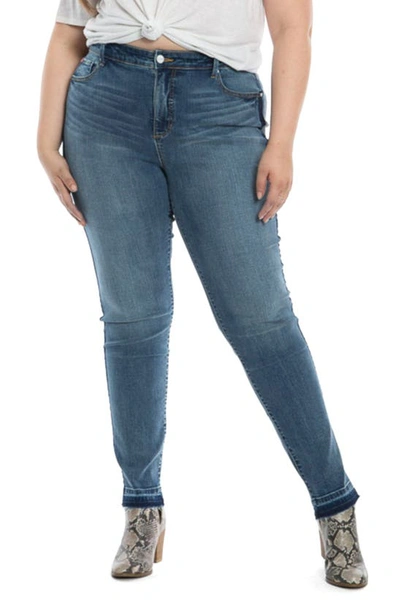 Shop Slink Jeans High Waist Release Hem Boyfriend Jeans In Kamila