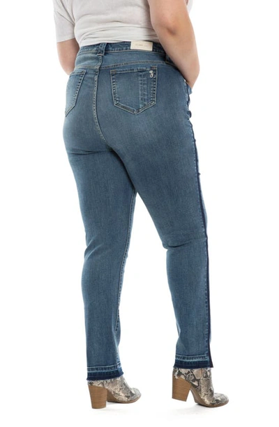 Shop Slink Jeans High Waist Release Hem Boyfriend Jeans In Kamila