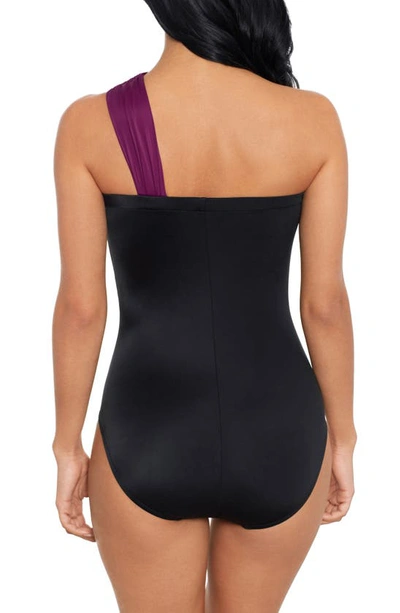 Shop Magicsuit Goddess Colorblock One-shoulder Convertible One-piece Swimsuit In Jam