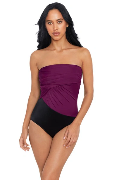 Shop Magicsuit Goddess Colorblock One-shoulder Convertible One-piece Swimsuit In Jam