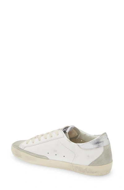 Shop Golden Goose Super-star Perm-noos Low Top Sneaker In White/ Gold/ Silver
