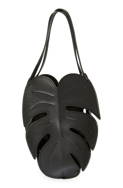 Shop Staud Palm Leather Tote In Black