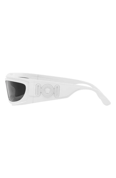 Shop Versace 67mm Rectangular Sunglasses In White