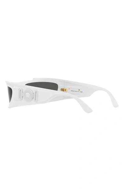 Shop Versace 67mm Rectangular Sunglasses In White