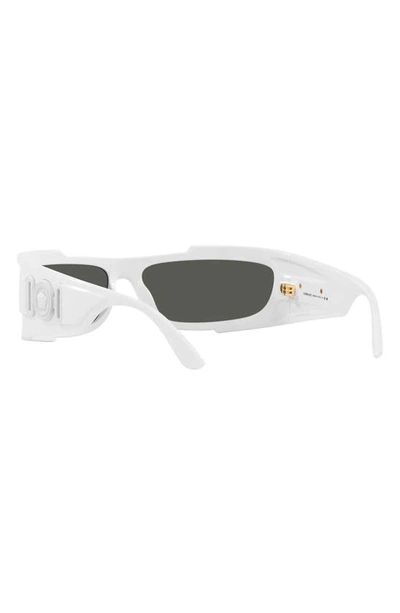 Shop Versace 67mm Rectangular Sunglasses In White