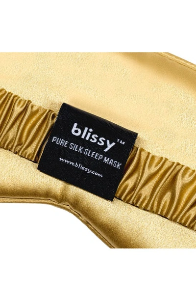 Blissy Silk Sleep Mask In Gold