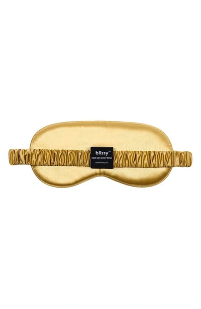 Shop Blissy Silk Sleep Mask In Gold