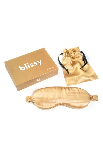 Shop Blissy Silk Sleep Mask In Gold