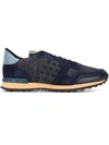 VALENTINO GARAVANI 'Rockrunner' denim sneakers,RUBBER100%