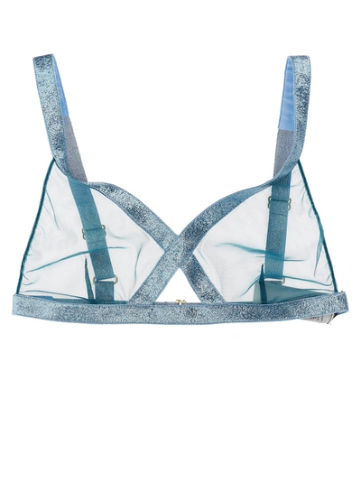 Shop Tom Ford Iridescent Sable Tulle Top Underwear, Body Light Blue