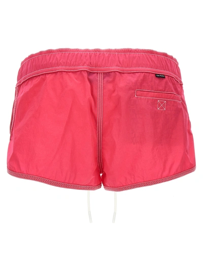 Shop Tom Ford Logo Nylon Shorts Bermuda, Short In Fuchsia