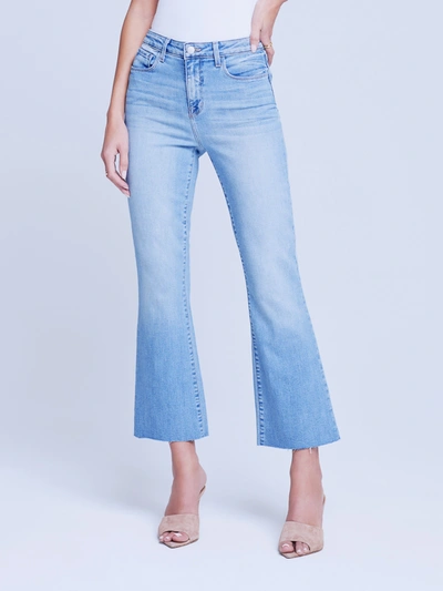 Shop L Agence Kendra Cropped Flare Jean In Canyon