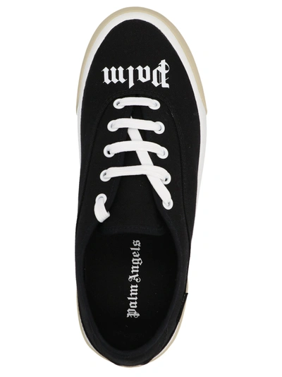 Shop Palm Angels ' Logo Skater' Sneakers In White/black