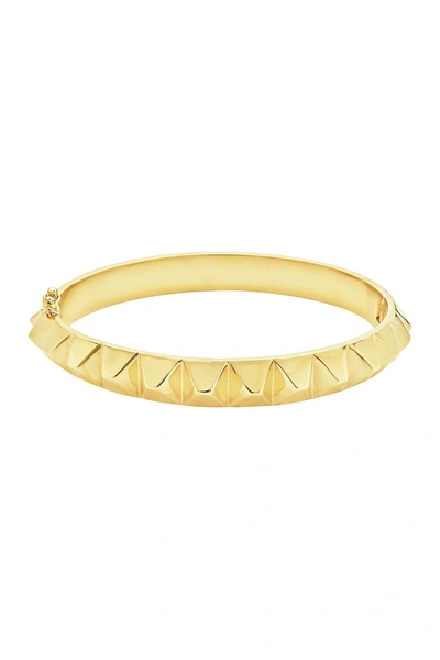 Shop Sterling Forever Spiked Bangle Bracelet In Gold