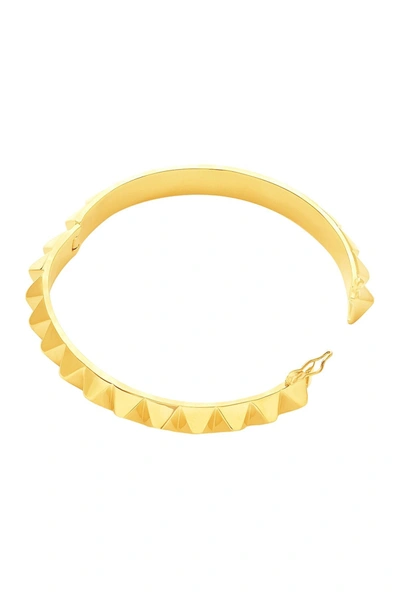 Shop Sterling Forever Spiked Bangle Bracelet In Gold