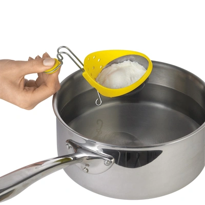 Cuisipro Stainless Steel Egg Poacher Set Of 2 Poachers In Yellow
