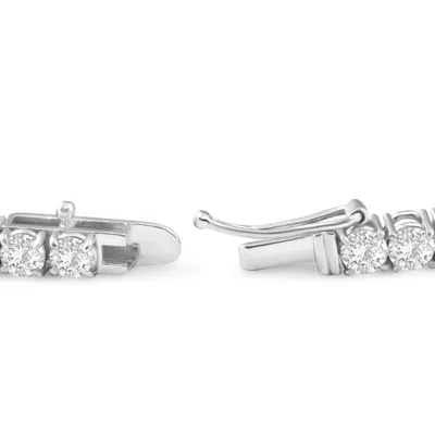 Pompeii3 23 Ct Tw Round Cut Lab Grown Diamond Tennis Necklace 14k White Gold 18" In Multi