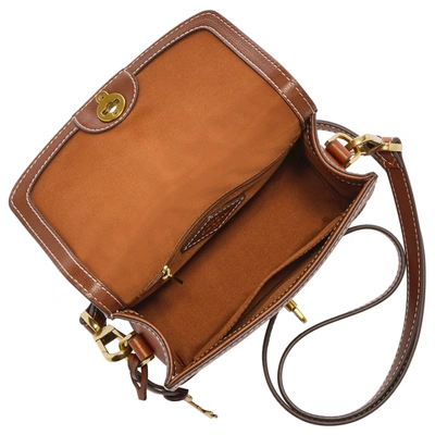 Shop Fossil Women's Ainsley Eco Leather Small Flap Crossbody In Brown