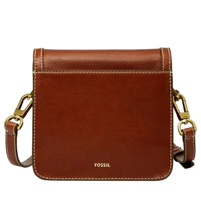 Shop Fossil Women's Ainsley Eco Leather Small Flap Crossbody In Brown