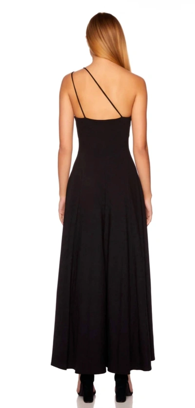 Shop Susana Monaco Double String One Arm Dress In Black