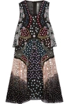 MARY KATRANTZOU Juno Embellished Silk-Chiffon Mini Dress