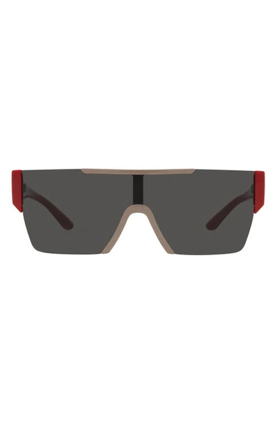 Shop Burberry 38mm Shield Sunglasses In Beige