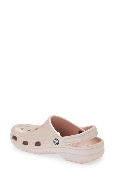 Shop Crocs Classic Shimmer Clog In Pink Clay