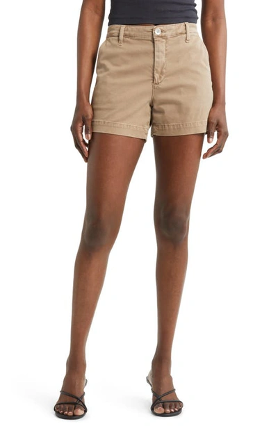 Shop Ag Caden Tailored Trouser Shorts In Sulfur Desert Taupe