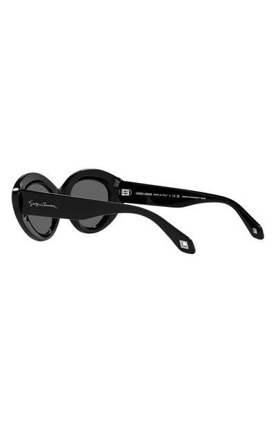 Shop Armani Exchange 50mm Gradient Small Cat Eye Sunglasses In Black