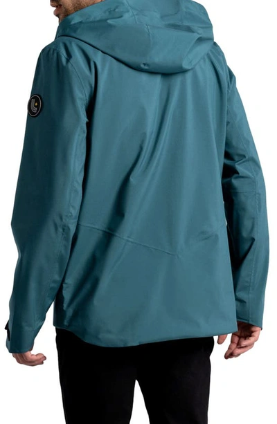Shop Lole Steady Rain Waterproof Jacket In Arctic Blue