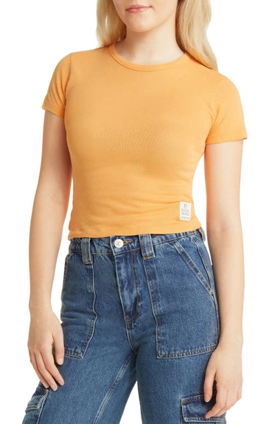 Shop Bdg Urban Outfitters Washed Cotton Baby Tee In Washed Orange