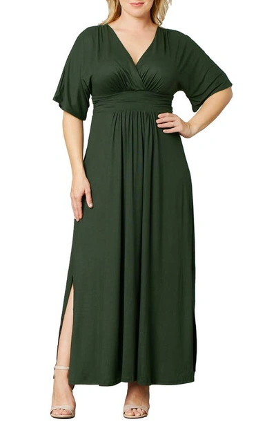 Shop Kiyonna Vienna Maxi Dress In Matcha Green Tea