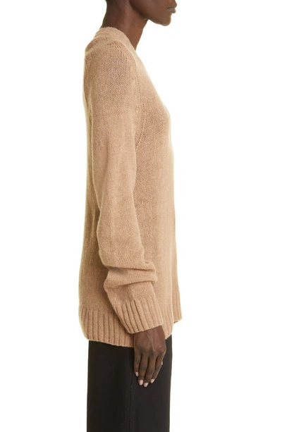 Shop Khaite The Mary Jane Cashmere Sweater In Camel