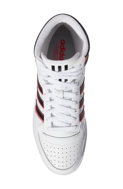 Shop Adidas Originals Top Ten Rb High Top Sneaker In Ftwr White/ Pink Red
